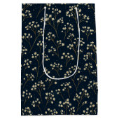 Champagne Gipskraut Scatter Geschenktasche Mittlere Geschenktüte (Rückseite)