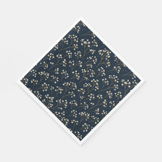 Champagne Gipskraut Scatter Paper Napkin Serviette (Ecke)