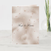 Champagne Glam Blush Glitzer Herz Karte (Vorderseite)