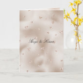 Champagne Glam Blush Glitzer Herz Karte (Gelbe Blume)