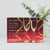 Champagne-Glas-Foto - Party Des Sylvesterabends Einladung (Stehend Vorderseite)