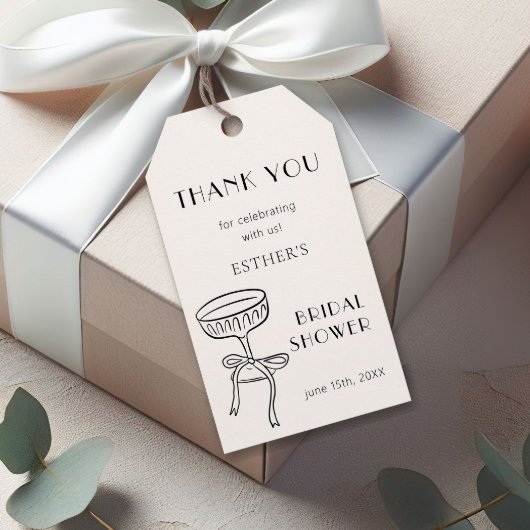 Champagne Glass Bow Brautparty Vielen Dank Geschenkanhänger