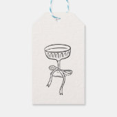 Champagne Glass Bow Brautparty Vielen Dank Geschenkanhänger (Rückseite)