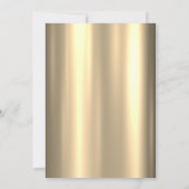 Champagne Glass Bow Gold Retirement Party Einladung (Rückseite)