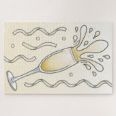 Champagne Glass Cup Puzzle (Horizontal)