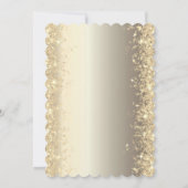 Champagne Glass Gold Confetti Frame 40. Geburtstag Einladung (Rückseite)
