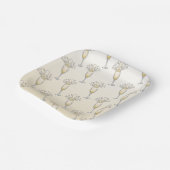 Champagne Glass Pappteller (Gewinkelt)