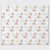 Champagne Glass Pattern Script Frohe Weihnachten Geschenkpapier (Flach)