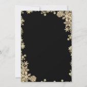 Champagne Glass Snowflakes Christmas Company Einladung (Rückseite)