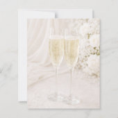 Champagne Glass Soft Draped wedding invitation (Rückseite)