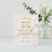 Champagne Glass Soft Draped wedding invitation (Stehend Vorderseite)