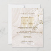 Champagne Glass Soft Draped wedding invitation (Vorderseite)