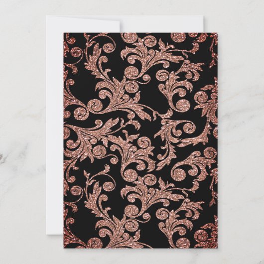 Champagne Glass Sparkle Wirbel Rente Party Einladung (Rückseite)