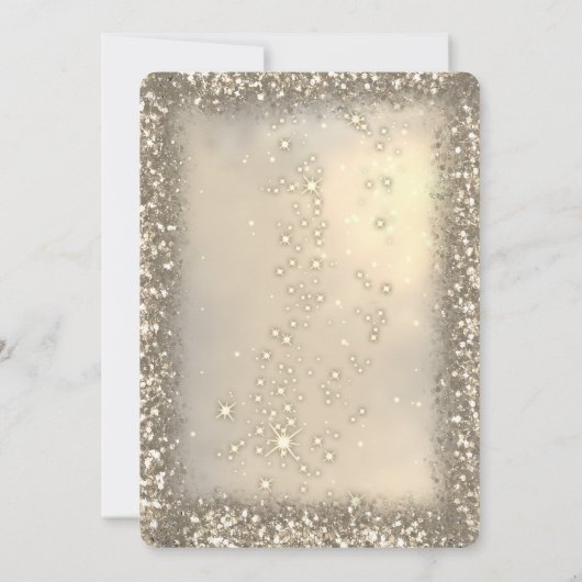 Champagne Glass Weihnachtsmannmütze Weihnachts-Par Einladung (Rückseite)