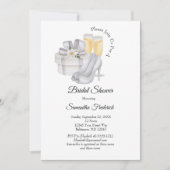 Champagne Glasses Bridal Schuhe Chic Brautparty Einladung (Vorderseite)