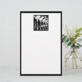 Champagne Glasses Briefpapier (Stehend Vorderseite)