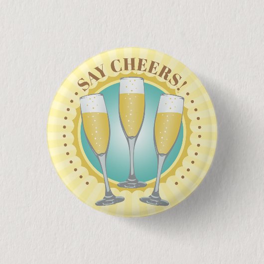 Champagne Glasses Button (Vorderseite)