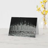 Champagne Glasses Card Karte (Gelbe Blume)