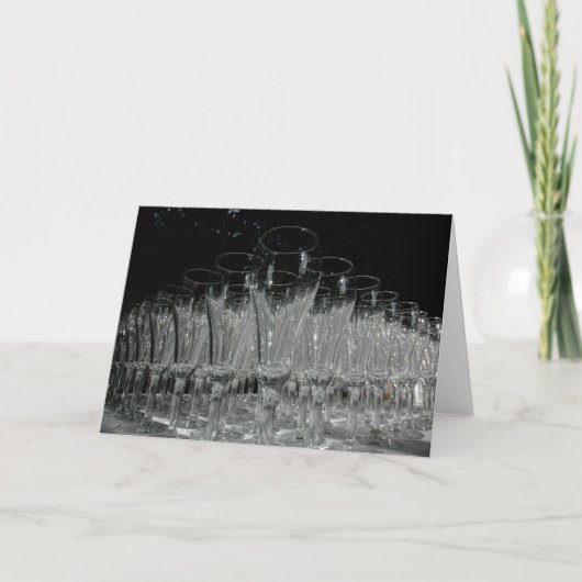 Champagne Glasses Card Karte (Vorderseite)