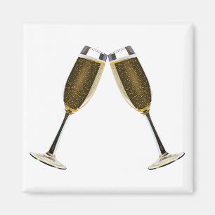 Champagne Glasses Celebration Magnet