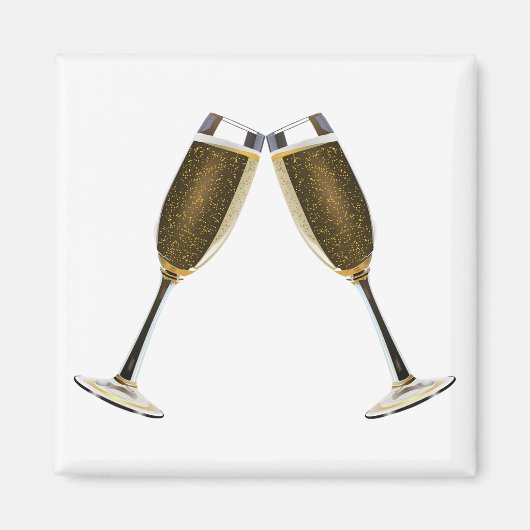 Champagne Glasses Celebration Magnet (Vorne)