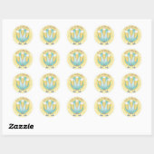 Champagne Glasses Classic Round Sticker (Blatt)