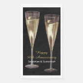Champagne Glasses Custom Wedding Anniversary Party Serviette (Vorderseite)