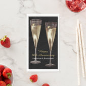 Champagne Glasses Custom Wedding Anniversary Party Serviette (Beispiel)