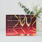 Champagne Glasses Foto - 3x5 Brautparty Einladung (Stehend Vorderseite)