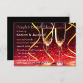 Champagne Glasses Foto - 3x5 Brautparty Einladung (Vorne/Hinten)