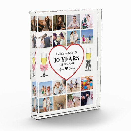 Champagne Glasses Jubiläum Foto Block (Links)