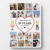 Champagne Glasses Jubiläum Foto Fotoplatte (Vorderseite)