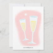 Champagne Glasses - Junggeselinnen-Abschied Einladung (Rückseite)