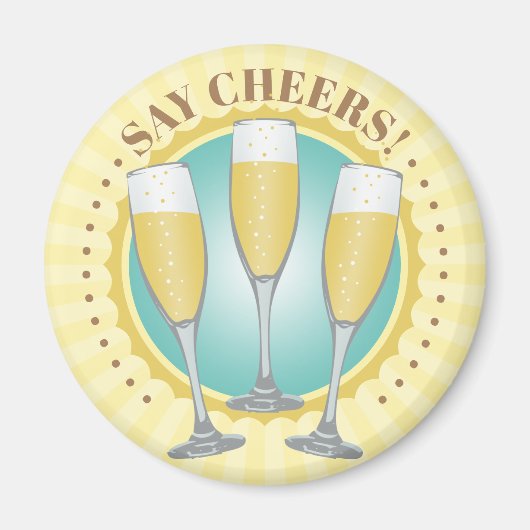 Champagne Glasses Magnet (Vorne)