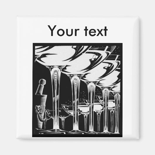 Champagne Glasses Magnet (Vorne)