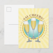Champagne Glasses Postcard Postkarte (Vorne/Hinten)