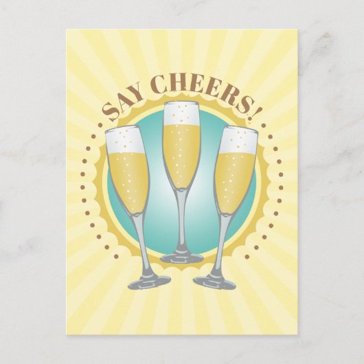 Champagne Glasses Postcard Postkarte (Vorderseite)