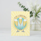 Champagne Glasses Postcard Postkarte (Stehend Vorderseite)