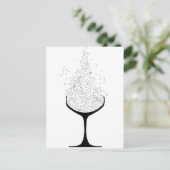 Champagne Glasses Postkarte (Stehend Vorderseite)
