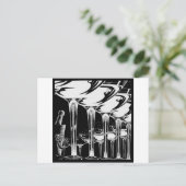 Champagne Glasses Postkarte (Stehend Vorderseite)