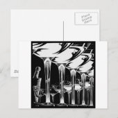 Champagne Glasses Postkarte (Vorne/Hinten)