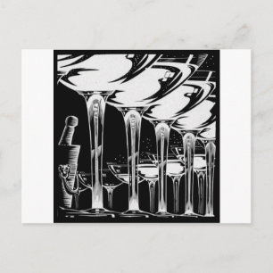 Champagne Glasses Postkarte