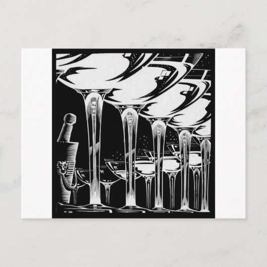 Champagne Glasses Postkarte (Vorderseite)