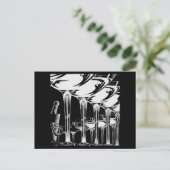Champagne Glasses Postkarte (Stehend Vorderseite)
