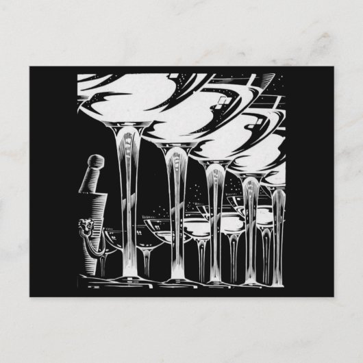 Champagne Glasses Postkarte (Vorderseite)