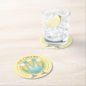 Champagne Glasses Round Paper Untersetzer (Vor Ort)