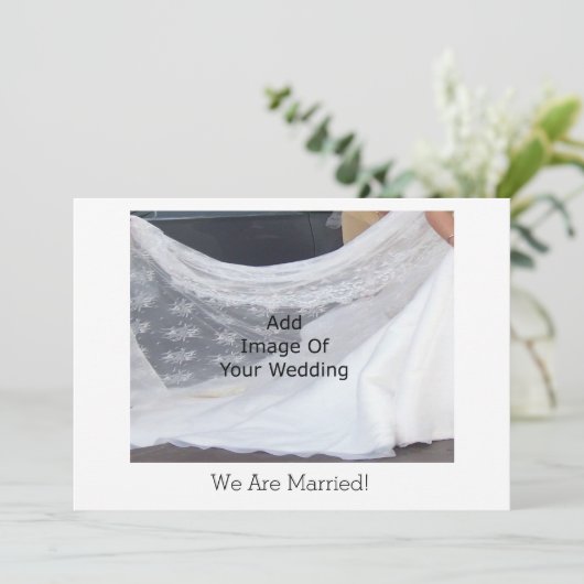 Champagne Glasses Simple Wedding Announcement Card Einladung (Stehend Vorderseite)