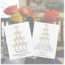 Champagne Glasses Simple Wedding Dankeskarte