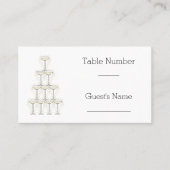 Champagne Glasses Simple Wedding Platzkarte (Vorderseite)
