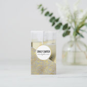 Champagne Glasses Visitenkarte (Stehend Vorderseite)